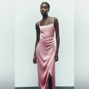 Zara midi satin dress